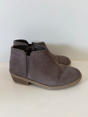 Old Navy Taupe Suede-Look Ankle Booties